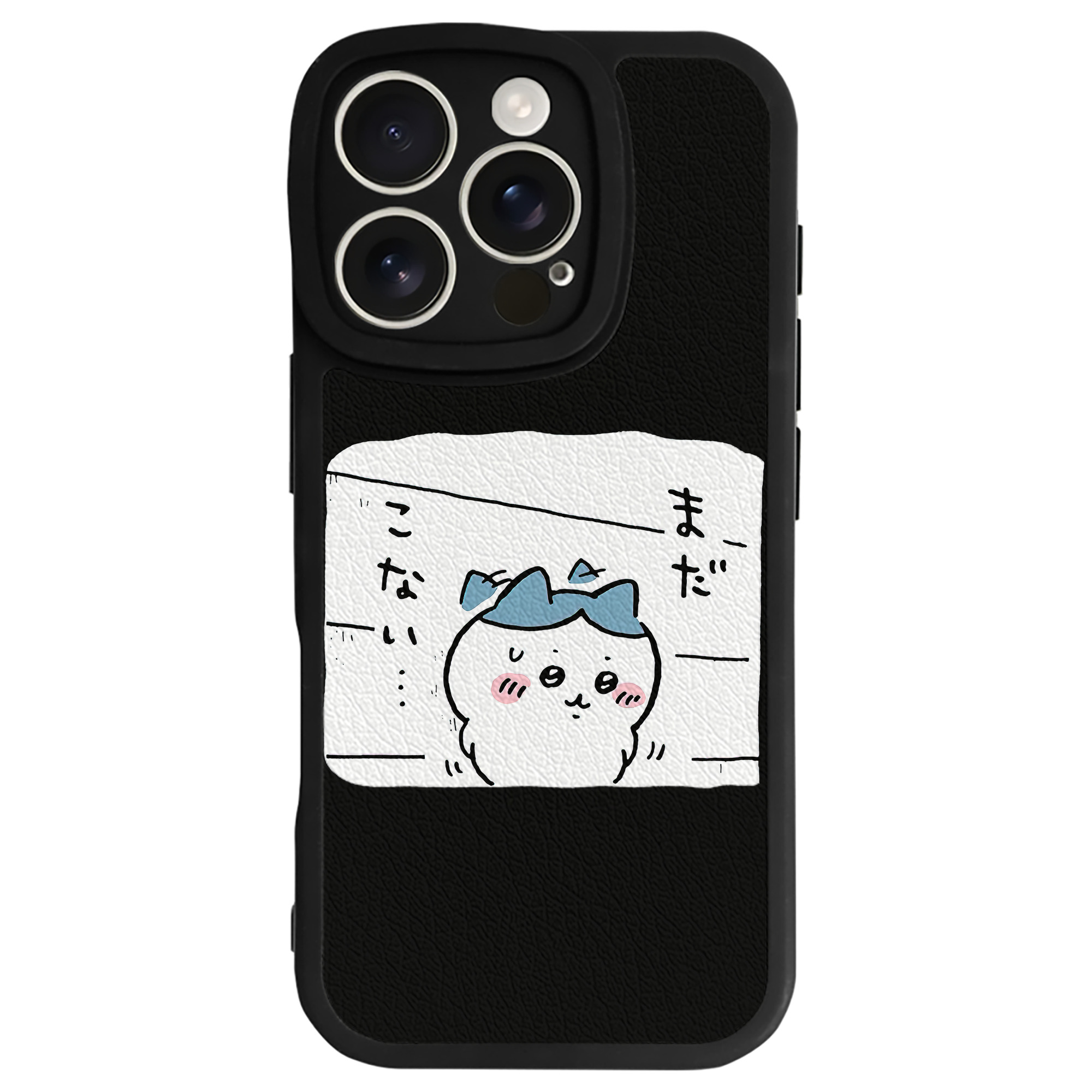 （画像用） ちいかわ ハチワレ Chii-kawa hachiware 【iPhone 16シリーズ対応】シリコンスマホケース（レザー調） 材質：シリコン